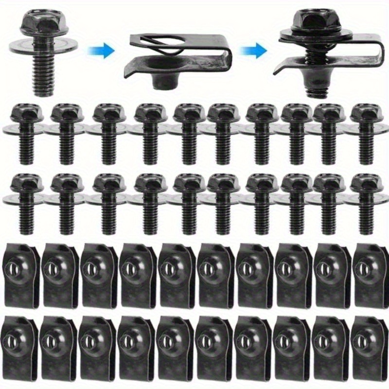 Woodworking Face Shield - Car Body Bolts & U-nut Clips