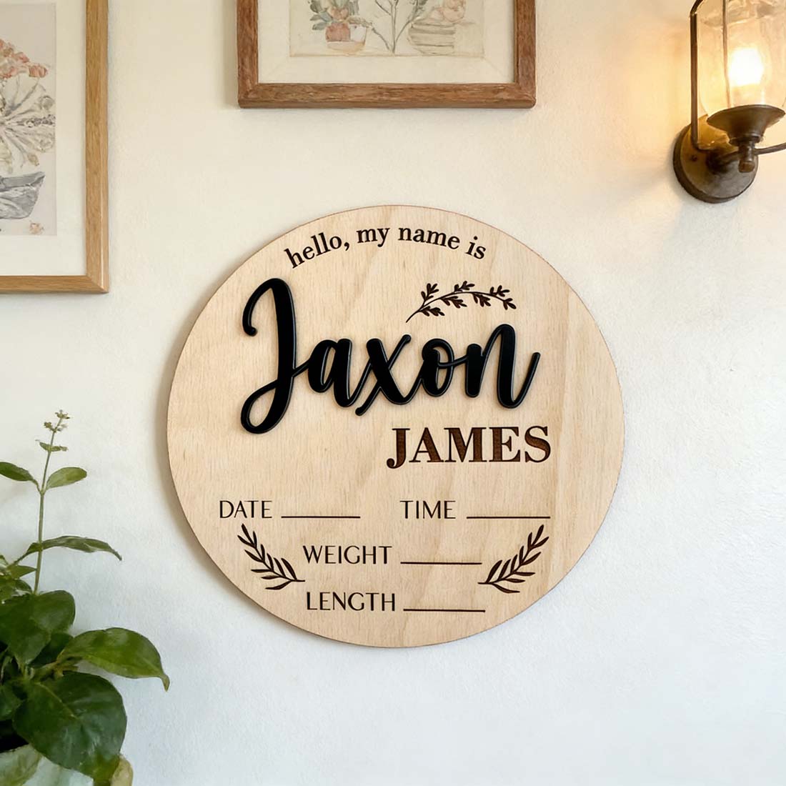 1Pc Custom Baby Announcement S - đánh giá và giá Woodworking Jobs