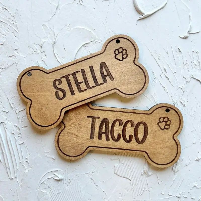 5PCS Custom Wooden Dog Tag - P - đánh giá và giá Woodworking Jobs