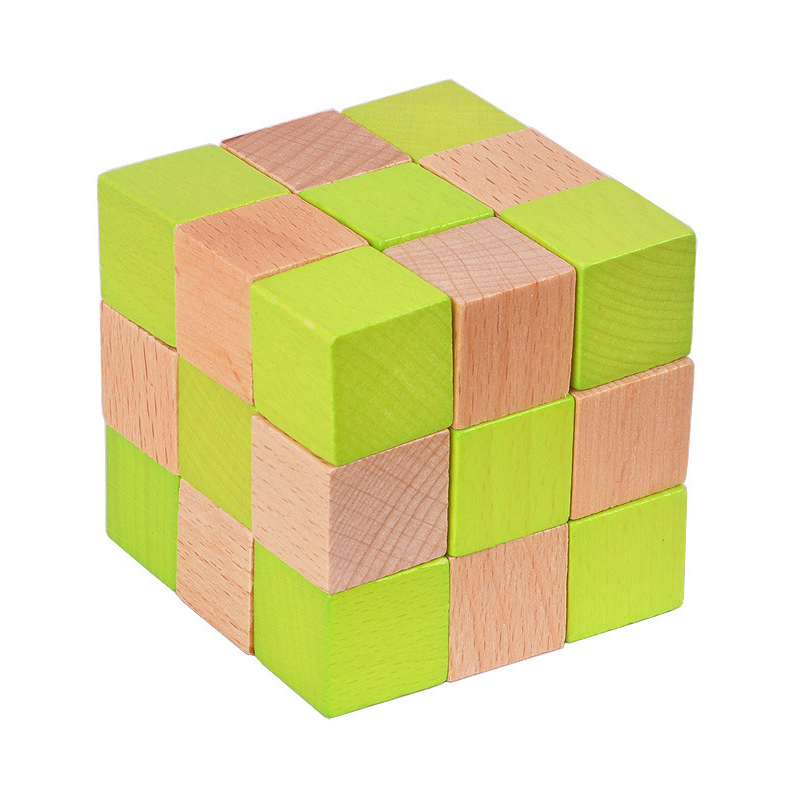 Wooden Snake Cube Puzzle IQ Lo - đánh giá và giá Woodworking Game