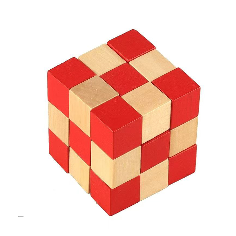 Wooden Snake Cube Puzzle IQ Lo - đánh giá và giá Woodworking Game