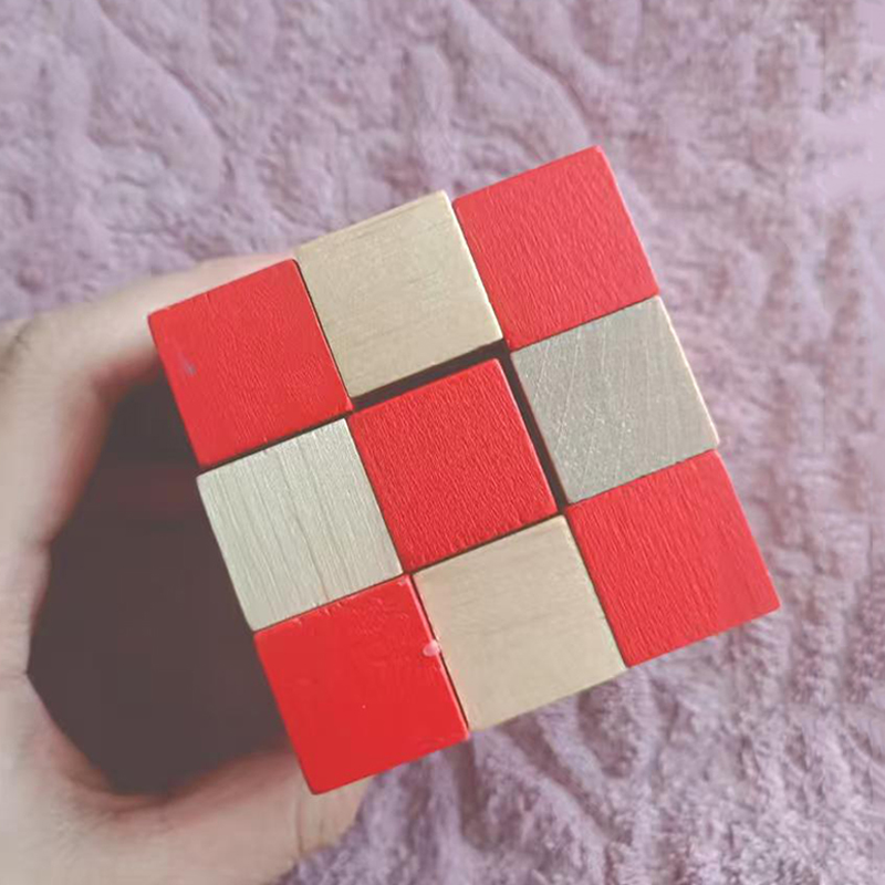 Wooden Snake Cube Puzzle IQ Lo - đánh giá và giá Woodworking Game